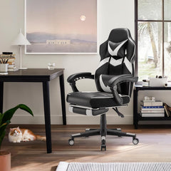 Ergonomische Bureaustoel -  Office Chair - Gamestoel - Volwassenen - Wit - Farini