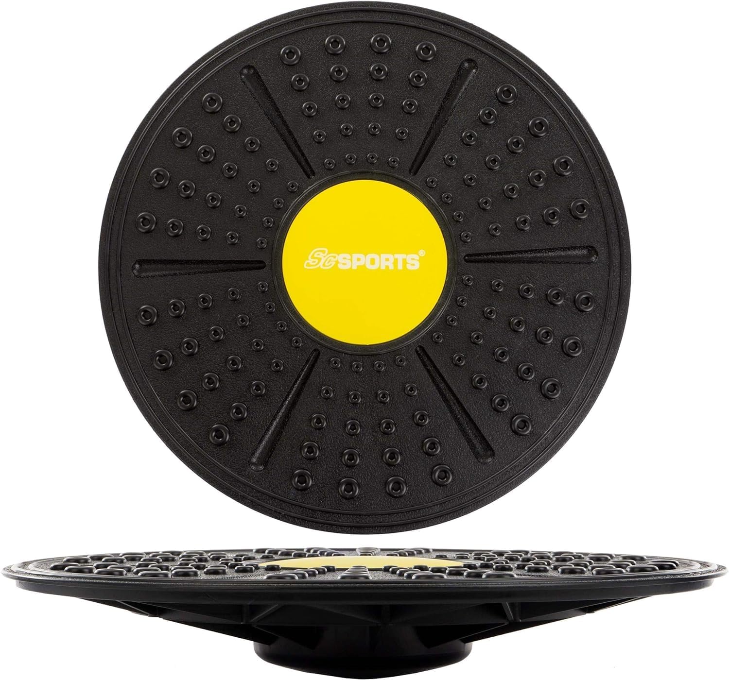 Balansplateau - Balansbord - Ø 35.5 cm - Zwart-Geel