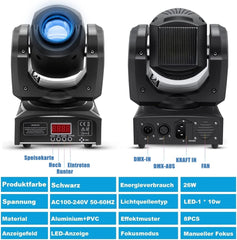 Discolamp - Roterende disco lamp - Podiumverlichting - RGBW - Zwart - HOLDLAMP
