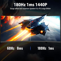 Gaming Monitor - Beeldscherm computer - 32 inch - Curved - 180Hz - WQHD - Minifire
