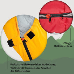 anaterra® Slaapzak - voor alle seizoenen, camping, met compressiezak, licht, klein verpakkingsformaat, outdoor, waterdicht - winterslaapzak, zomerslaapzak, campingslaapzak