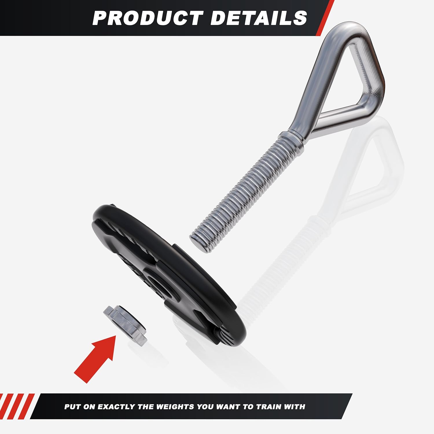 GORILLA SPORTS® Kettlebell verstelbaar – handvat voor 30 mm halterschijven, incl. stersluiting, max. 50 kg, chroom – kogelhalter, swinghalter, halters, gewichten, full-body training, krachttraining