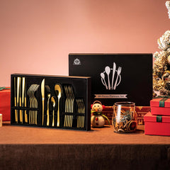 Bestekset 12 persoons - Bestek set - 48-delig - Goud - Vancasso