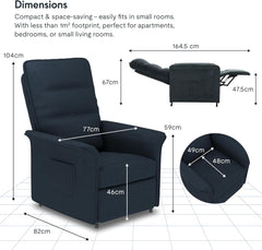 Fauteuil met armleuning - Relaxfauteuil - Relaxstoel - Elektrisch - Donkergrijs - X1DG-V2 - FLEXISPOT
