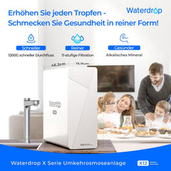 Waterfilter - Osmose apparaat - Omgekeerde osmose - Wit - Waterdrop X12