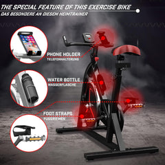 Hometrainer - Fiets - LCD-scherm - Hartslagmeter - Max 120kg
