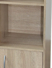 Alsapan Compo plankeenheid tweedeurs 6 kubussen eenheid met melamine, 80 x 61,5 x 29,5 cm, zwarte afwerking eiken