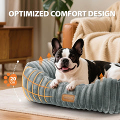 Hondenmand - Hondenkussen - Hondenbed - 65x55 cm - Grijs - Nobleza