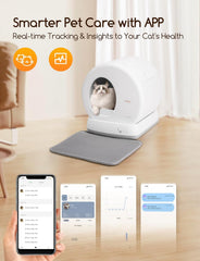 Automatische Kattenbak XXL - 57L - Zelfreinigende Kattenbak - Incl. App - MeoWant