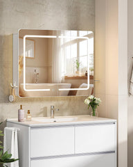 Hzuaneri Spiegelkasten voor badkamer EMC30203XEU, 70 x 60 x 16.5 cm