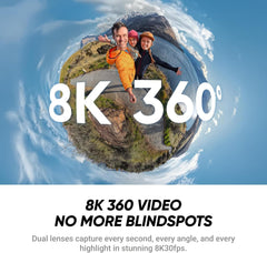Insta360 X4 Air Starterpakket | De lichtste 8K 360°-actiecamera voor epische avonturen | Voor reizen, sport en vloggen | Vloeiende, stabiele en eenvoudig te bewerken video's, altijd en overal