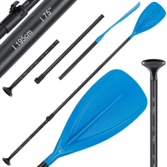 KESSER® Paddle - 3-delig voor kajak SUP stand-up paddling board, steekpeddel, verstelbare telescopische peddel, 165 cm - 215 cm aluminium voor stand-up peddel, kajakken, surfboard, boot, anti-slip