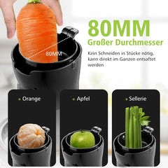 Slowjuicer - Sapcentrifuge - Groenten en fruit - Grijs - AOBOSI