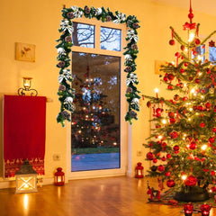 Guirlande met verlichting - Kerstslinger - Kerstversiering - Kerstverlichting - COSTWAY •