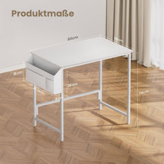 Bureau - Computertafel - Computerbureau - 80x50 cm - Wit - HLONONE