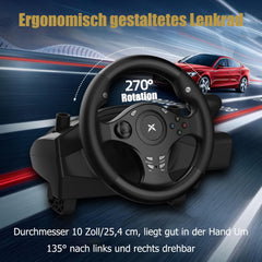 Racestuur - Game stuur - Met pedalen en Shifter - Zwart - DOYO