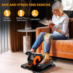 Stoelfiets - Voor ouderen - Bureaufiets - Bewegingstrainer - Zwart - TIXMAC