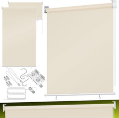 KESSER® Klemluifel - Balkonluifel - Rolgordijn - 160x240cm - Beige