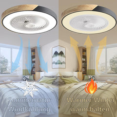 Plafondventilator met verlichting - Plafondlamp met ventilator - Dimbaar - Ø50cm - YuYe