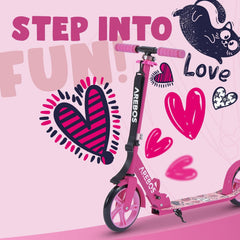 Arebos City Scooter, Hoogteverstelbaar | Opvouwbaar | Inclusief draagriem | XXL wielen | Kickrem | Voor kinderen en volwassenen | Draagvermogen tot 100 kg | Kickstep | Kickstep