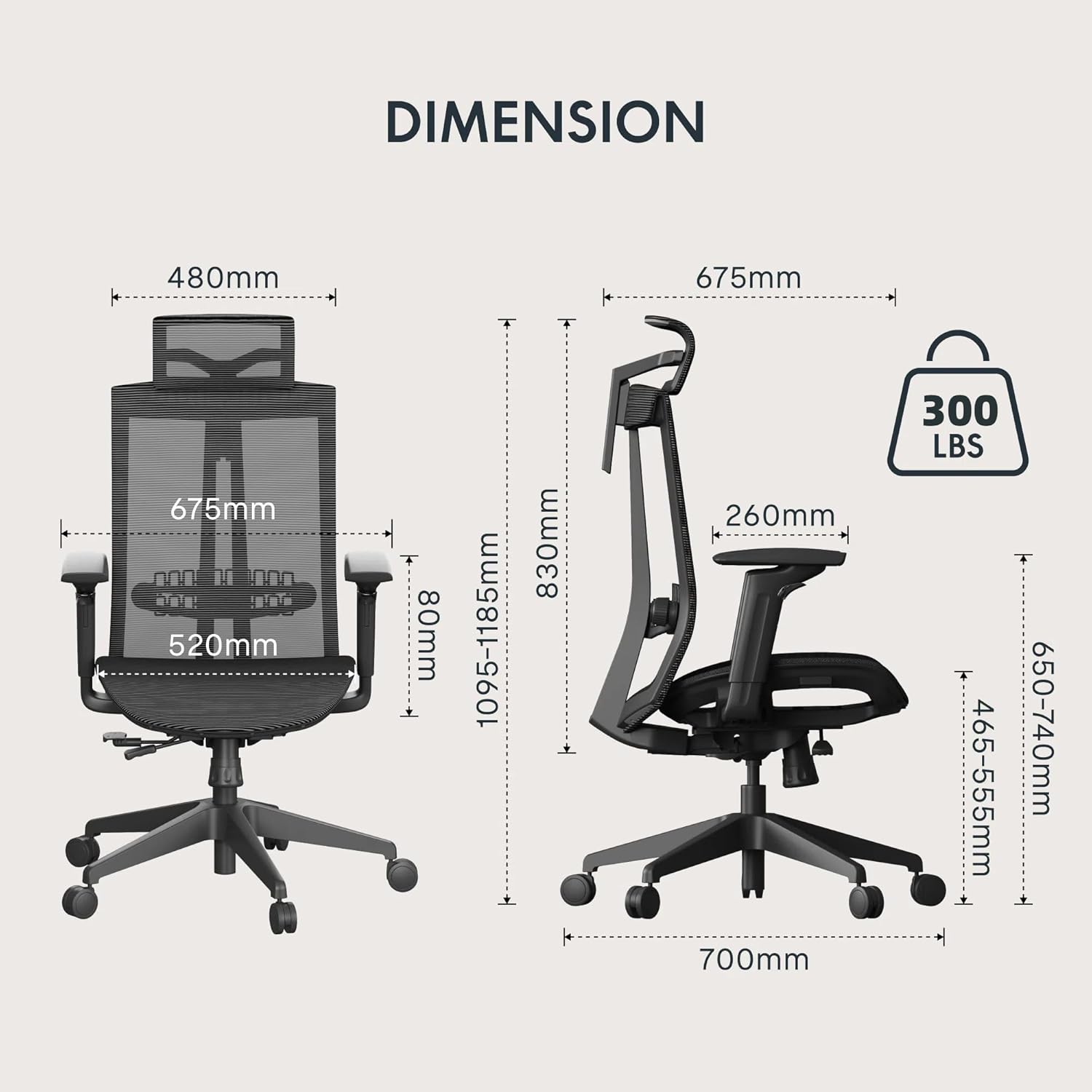 Ergonomische Bureaustoel -  Office Chair - Gamestoel - Volwassenen - Zwart - FLEXISPOT