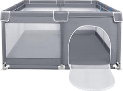 Grondbox - Baby box - Kinderbox - Babybox - Speelbox - 127x127 cm - Grijs- Froadp