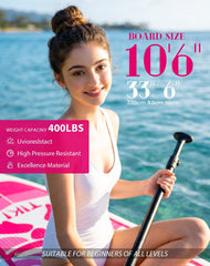 FunWater Opblaasbaar ultralicht stand-up paddleboard voor alle moeilijkheidsniveaus met premium SUP-paddleboard-accessoires, antislip comfortdek voor jongeren en volwassenen