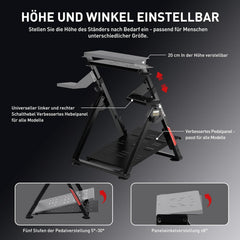 Wheel stand - Racestuur standaard - Stuurwielhouder - Zwart - GTPLAYER