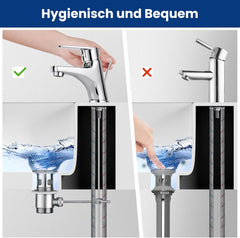 Badkamerkraan - Wastafelkraan - Fonteinkraan - Toiletkraan - RVS - Zilver - CECIPA