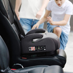 Zitverhoger isofix - Stoelverhoger auto - 6-12 jaar - Zwart - Jovikids
