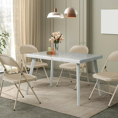 Klapstoelen - Vouwstoelen - Set van 4 - Eettafelstoelen - Khaki - BULAGE