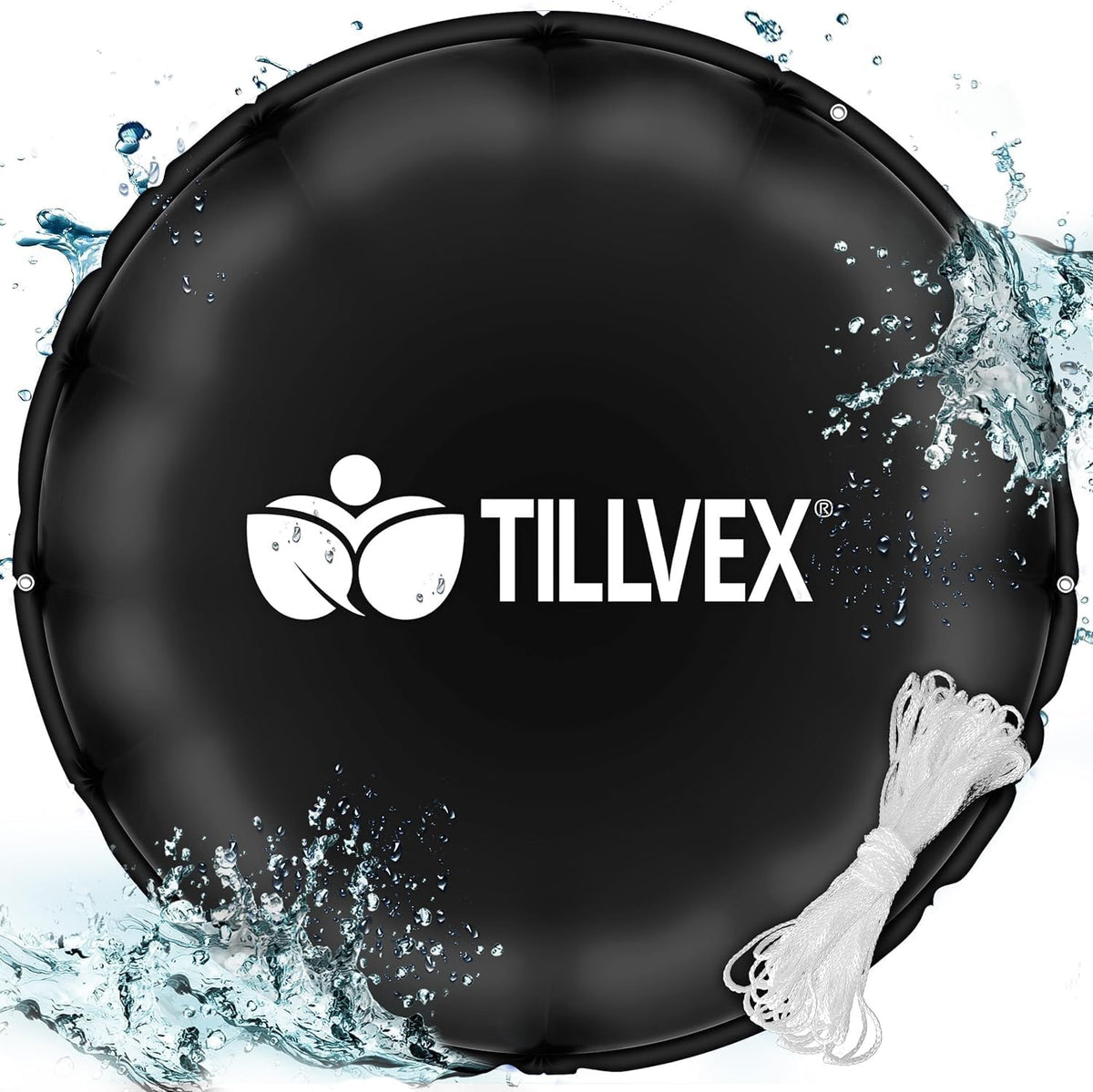 Tillvex® Zwembadkussen - 300cm - Zwembadafdekking - Waterdicht - Zwart