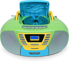 Blaupunkt B 120 Boombox met cd-speler voor kinderen, draagbare cd-speler met radio en USB, MP3-weergave, kinderradio met cd-hoofdtelefoonaansluiting, draagbare cd-speler voor kinderkamer en reizen •