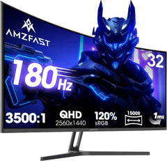 Gaming Monitor - Beeldscherm computer - 32 inch - Curved - 180Hz - QHD - Amzfast