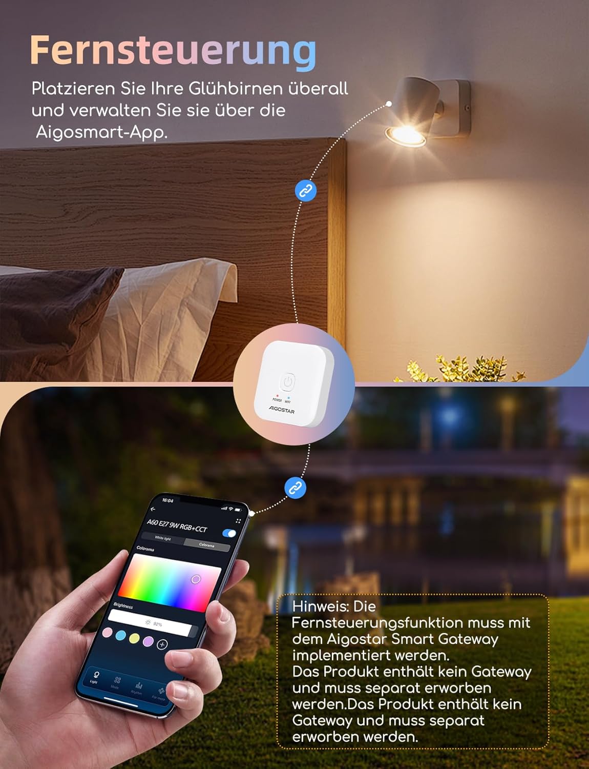 GU10 LED lamp - Dimbaar - Smart lamp - 6,5W - 6 stuks - Aigostar