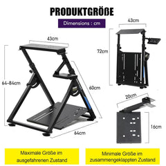 Wheel stand - Racestuur standaard - Stuurwielhouder - Zwart - GTPLAYER