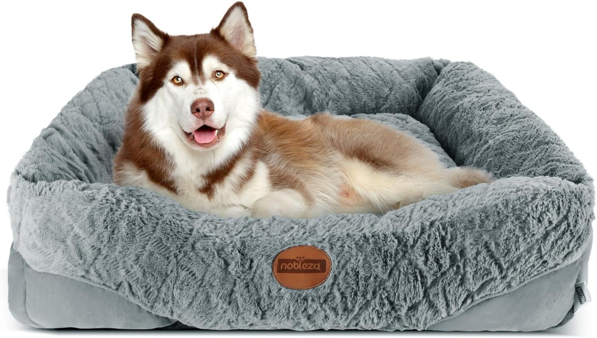 Hondenmand - Hondenkussen - Hondenbed - Grijs - 90x80 cm - Nobleza