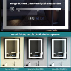 Badkamerspiegel met verlichting - Wandspiegel - 60x80 cm - YU YUSING