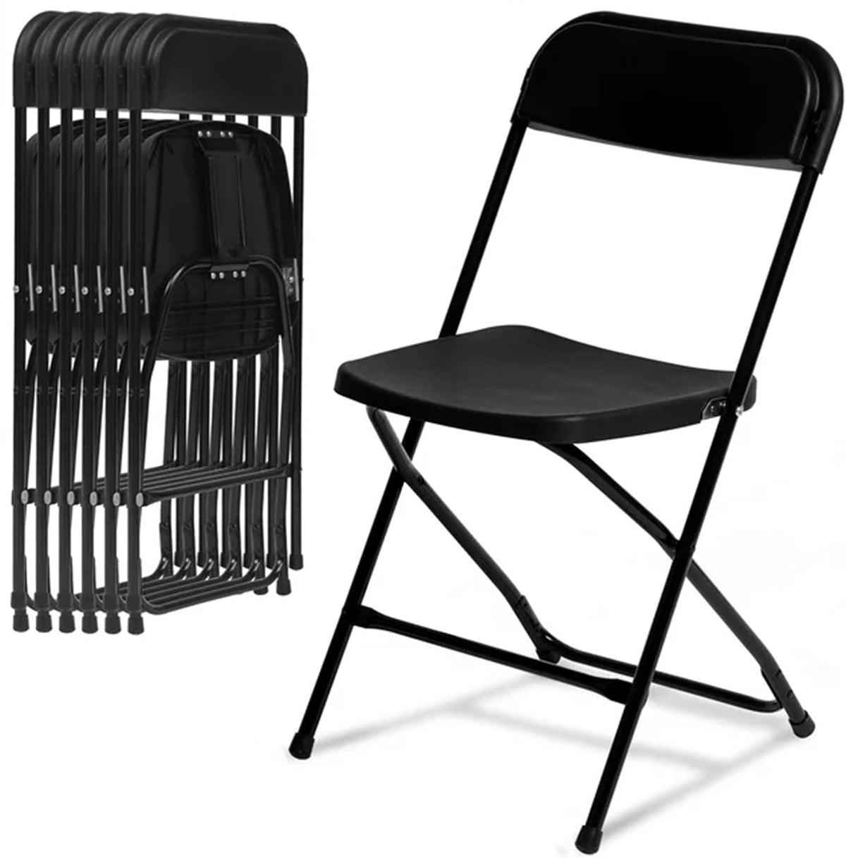 Klapstoelen - Vouwstoelen - Set van 6 - Eettafelstoelen - Zwart