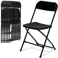 Klapstoelen - Vouwstoelen - Set van 6 - Eettafelstoelen - Zwart
