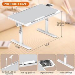 Laptoptafel - Bijzettafel - Verstelbaar - 60x40 cm - Grijs
