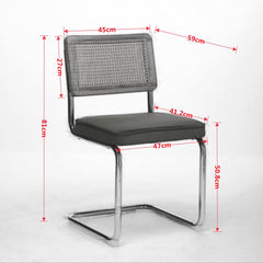 Eetkamerstoelen - Set van 2 - Met Rugleuning - Fluweel - Groen