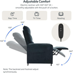 Fauteuil met armleuning - Relaxfauteuil - Relaxstoel - Elektrisch - Donkergrijs - X1DG-V2 - FLEXISPOT