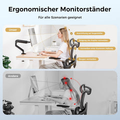 Monitor arm - 1 scherm - Monitor standaard - VESA-compatibel - Zwart - GTPLAYER