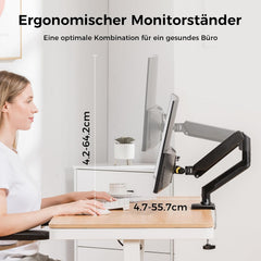 Monitor arm - 1 scherm - Monitor standaard - VESA-compatibel - Zwart - GTPLAYER