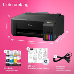 Epson EcoTank ET-1810 A4 Wi-Fi-inkttankprinter, met een meegeleverde voorraad inkt tot 3 jaar