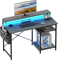Bureau - Computertafel - Computerbureau - 120x48 cm - Grijs - HLONONE
