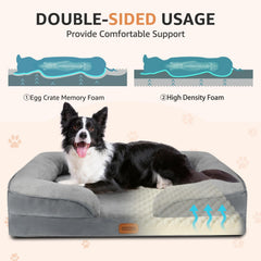 Hondenmand - Hondenkussen - Hondenbed - 135x107 cm - Grijs - Nobleza •
