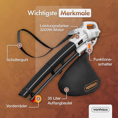Bladblazer - Elektrische - 3000W - Wit - VonHaus