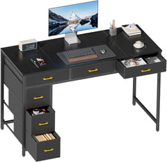 Bureau - Computertafel - Computerbureau - 120x50 cm - Zwart - HLDIRECT - 120650BK
